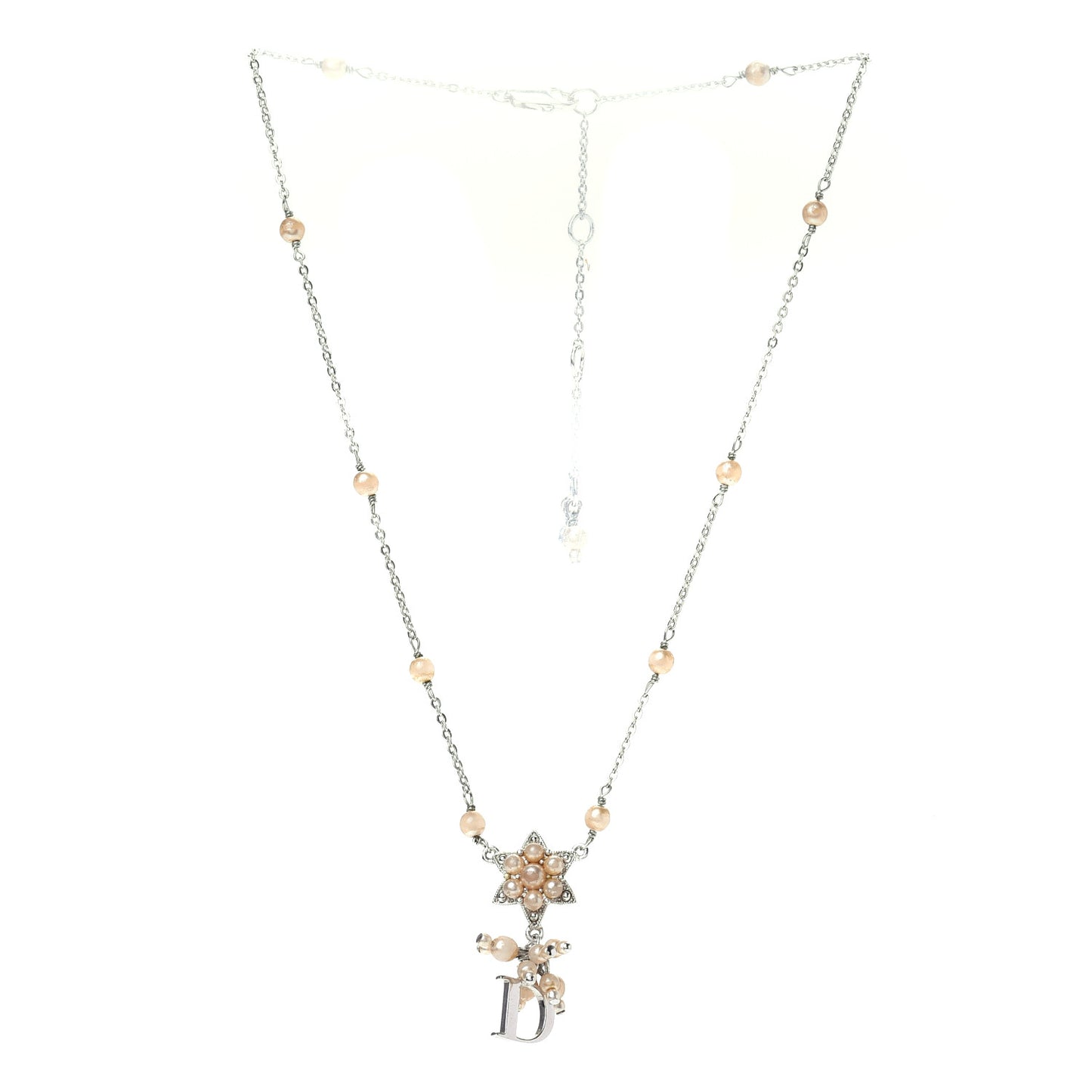 Pearl Logo Star Necklace Silver