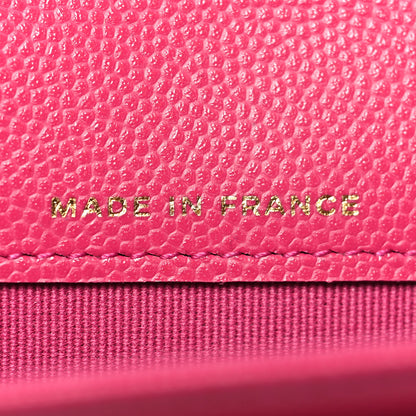 Chanel Caviar Quilted Flap Card Holder Wallet Pink 7 of 11