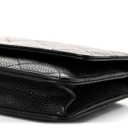 Chanel Caviar Quilted Wallet on Chain WOC Black 11 of 12