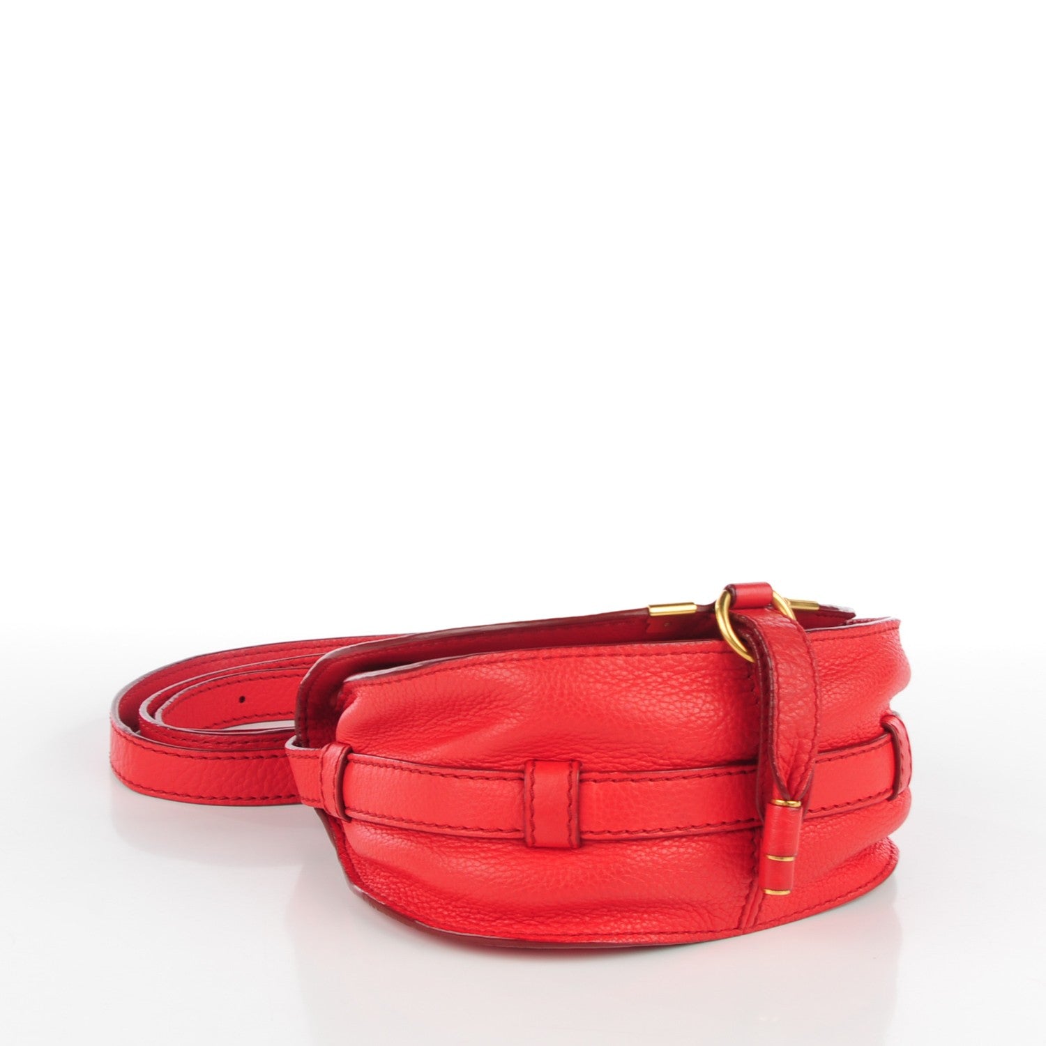 Chloe Calfskin Mini Marcie Round Crossbody Bag Red 4 of 8