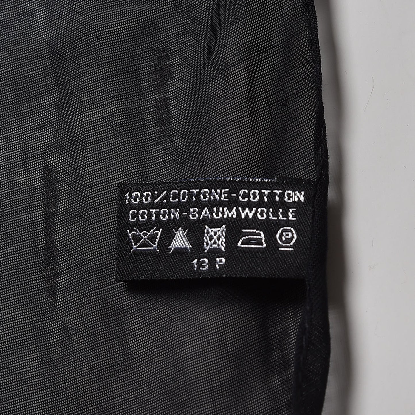 Cotton CC Scarf Black White