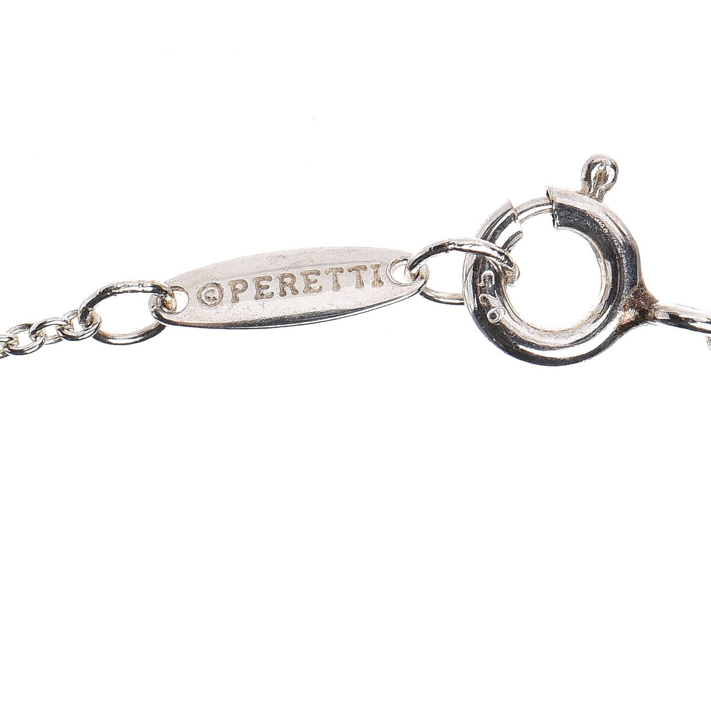 Sterling Silver Diamond .03ct Elsa Peretti Diamonds by the Yard Pendant Necklace