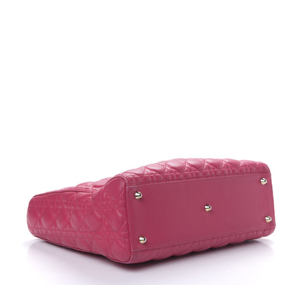 Christian Dior Lambskin Cannage Large Lady Dior Pink 3 of 13