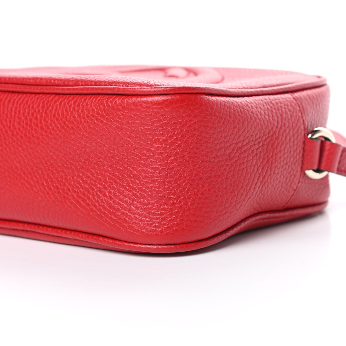 Pebbled Calfskin Small Soho Disco Bag Tabasco Red