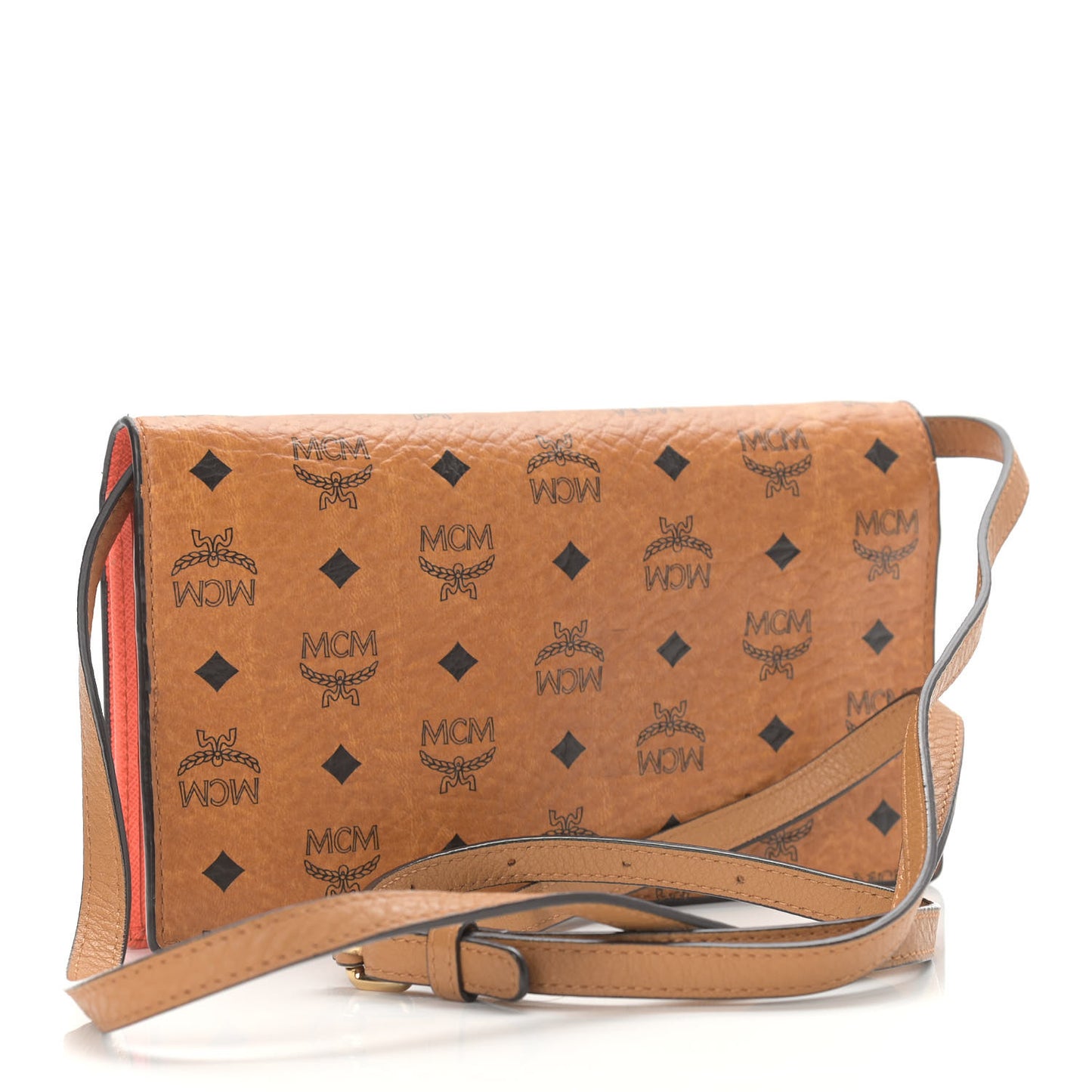 Visetos Chain Wallet Crossbody Cognac Orange
