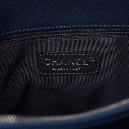 Chanel Caviar Quilted Grand Shopping Tote GST Dark Navy Blue 8 of 9