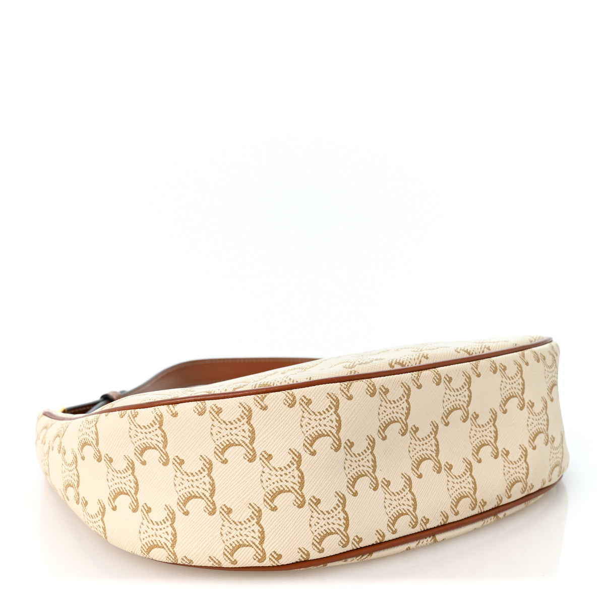 Celine Canvas Calfskin Ava Triomphe Shoulder Bag White 4 of 10