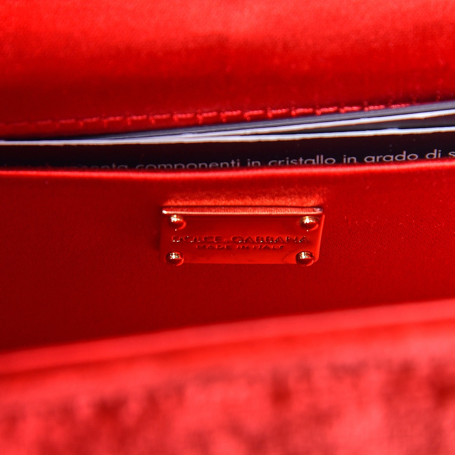 Dolce & Gabbana Velvet Mini Shoulder Bag Rosso 6 of 9