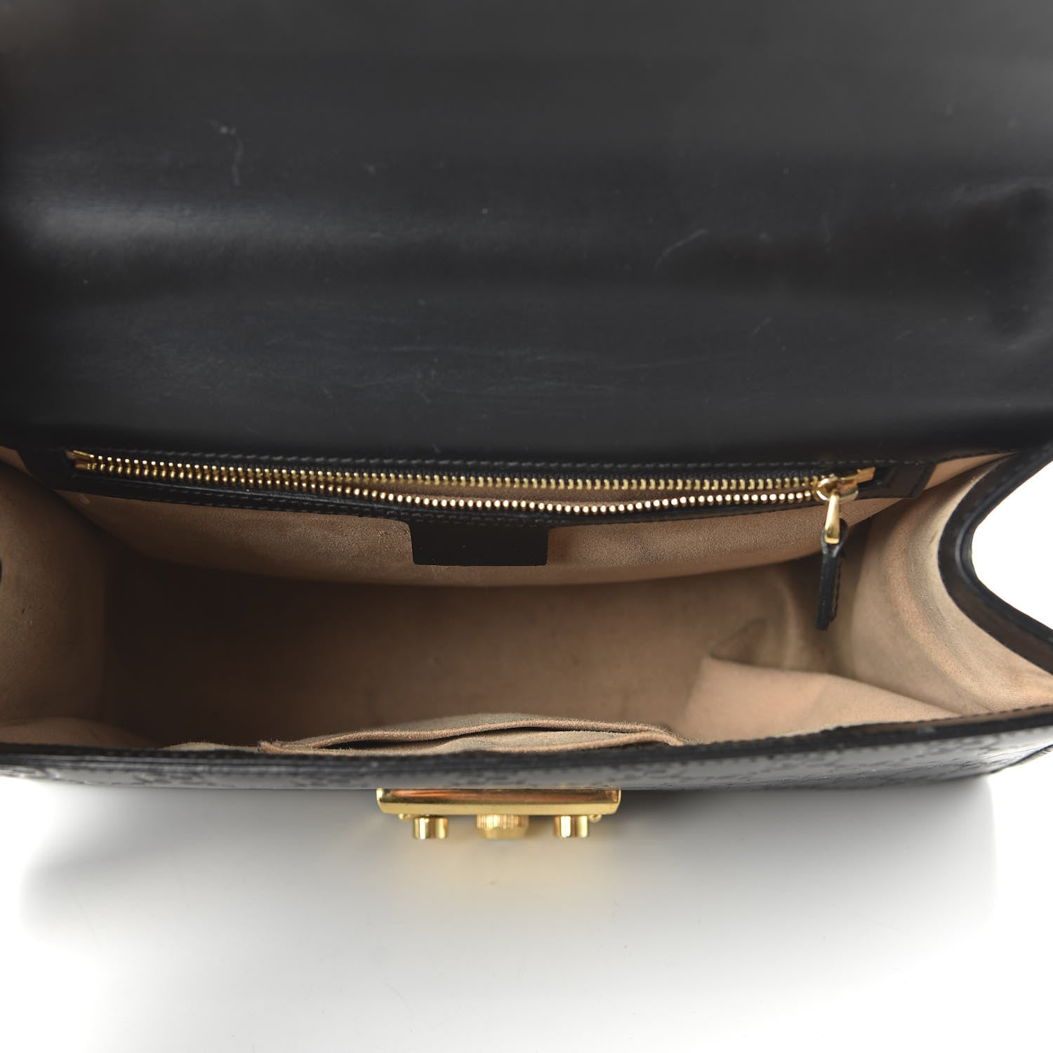 Gucci Guccissima Medium Padlock Shoulder Bag Black 5 of 13