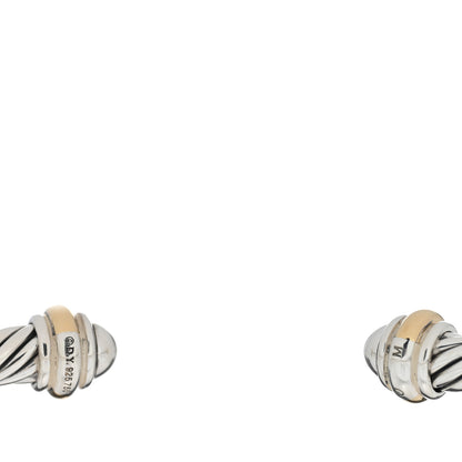 David Yurman Sterling Silver 18K Yellow Gold 4mm Cable Classics Bracelet 3 of 3
