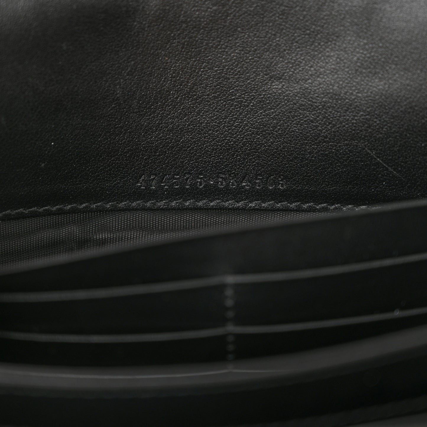 Calfskin Matelasse GG Marmont Chain Wallet Black