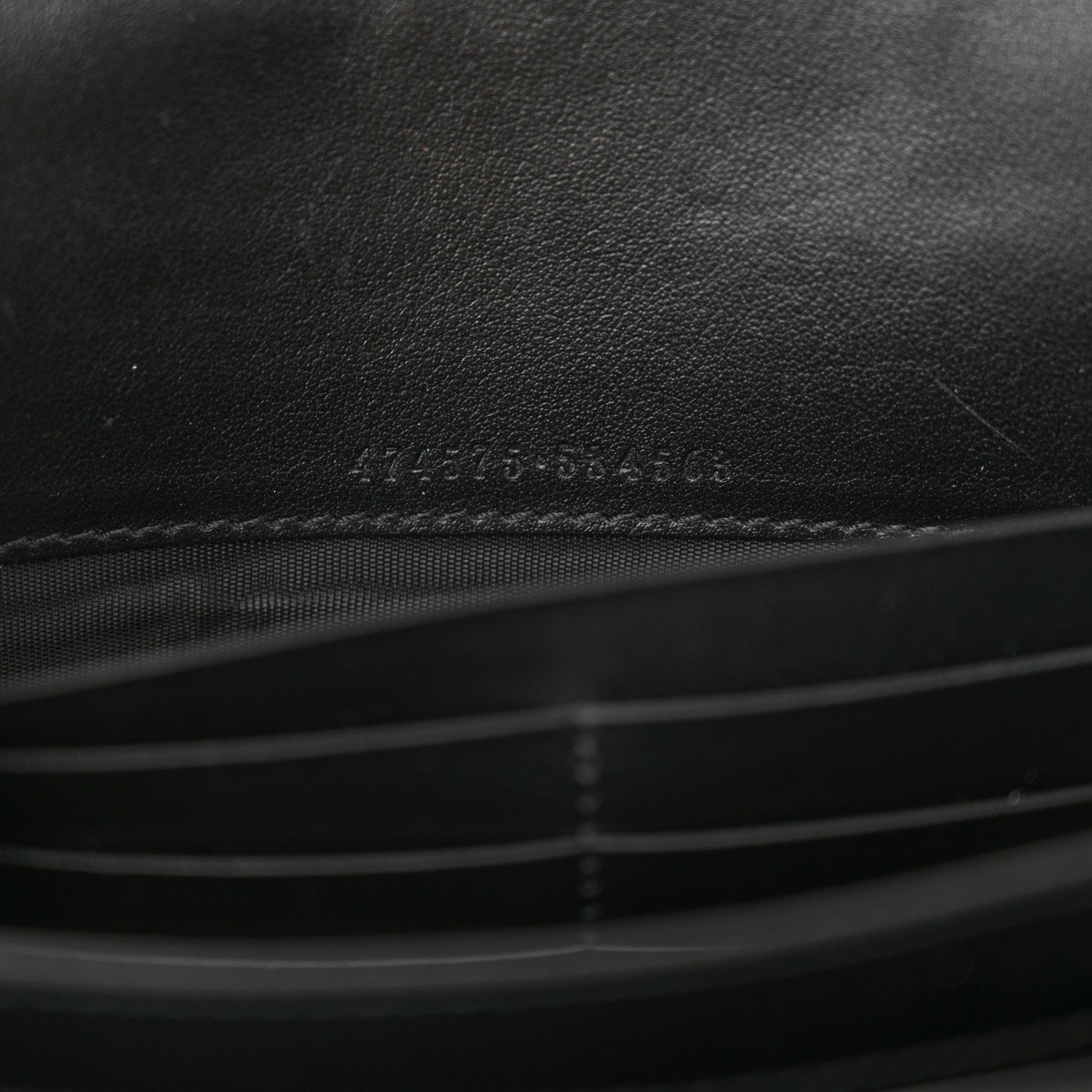 Gucci Calfskin Matelasse GG Marmont Chain Wallet Black 6 of 12