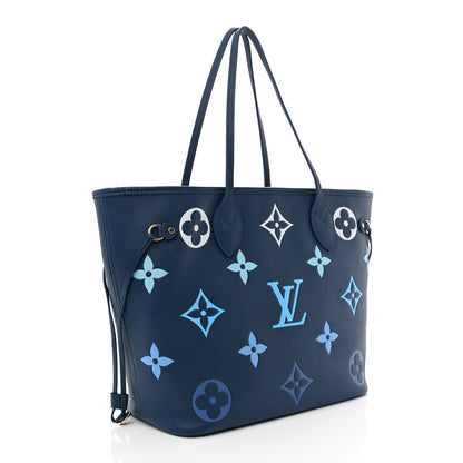 Louis Vuitton Empreinte Monogram Giant Neverfull MM Degrade Bleu 4 of 12