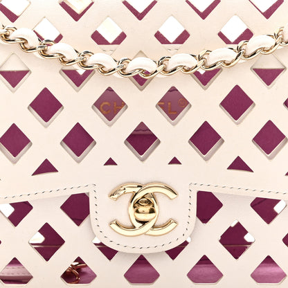Chanel Lambskin Small Sea Through Flap White Multicolor 9 of 11