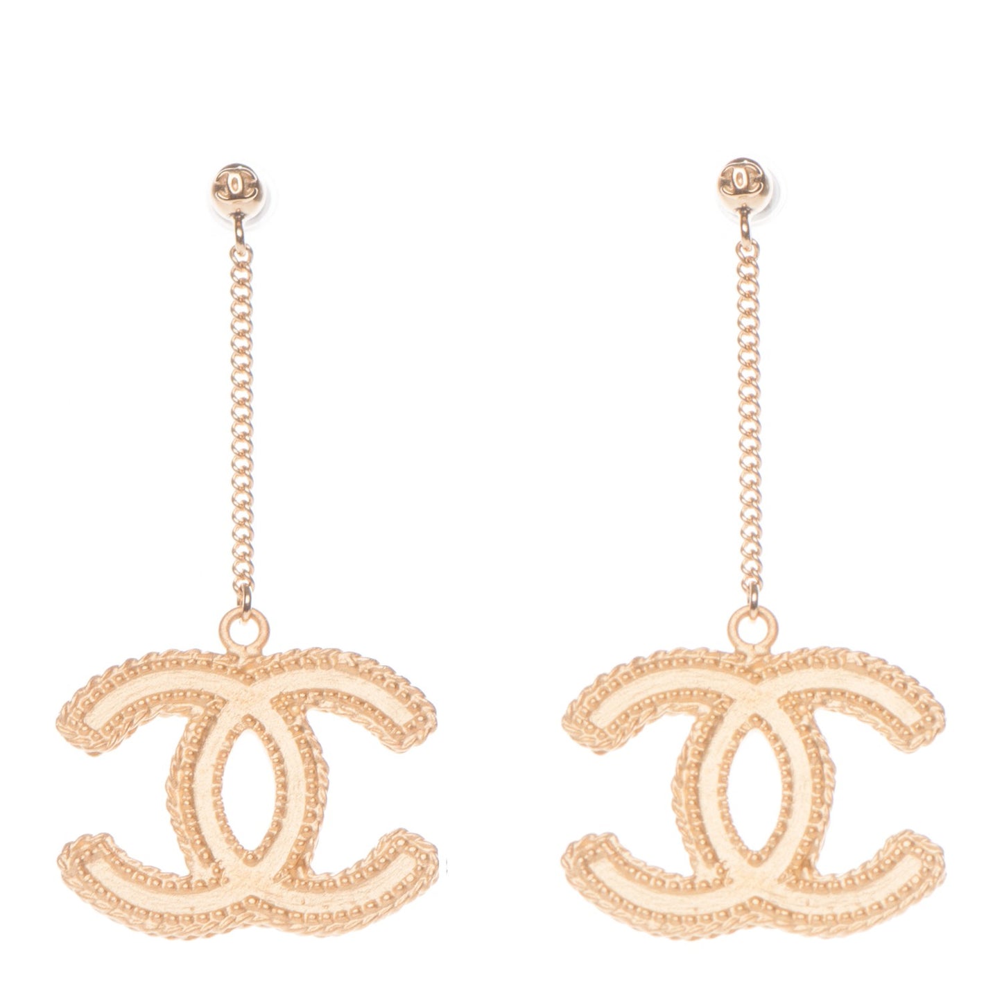 CC Drop Earrings Gold