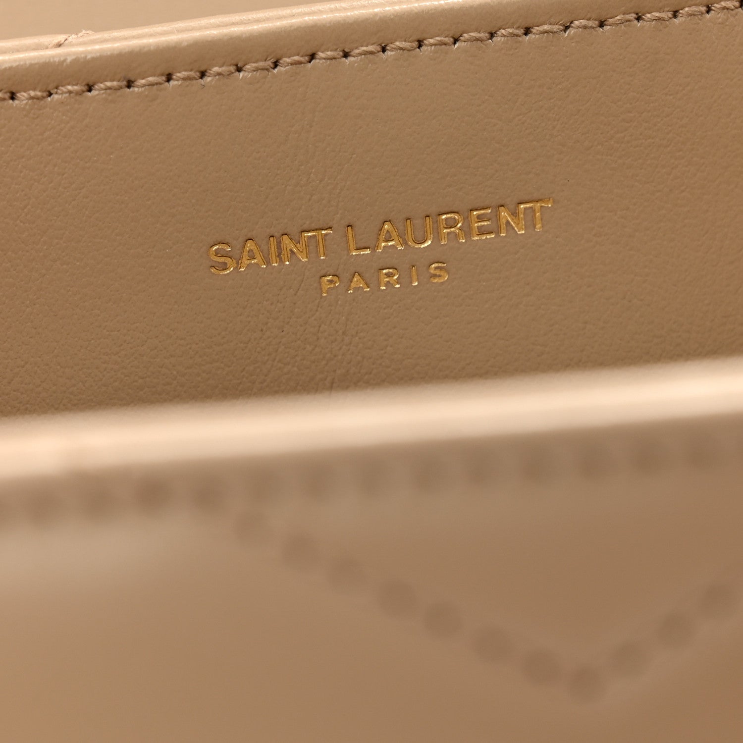 Saint Laurent Calfskin Y Quilted Monogram Small Loulou Chain Satchel Dark Beige 7 of 17