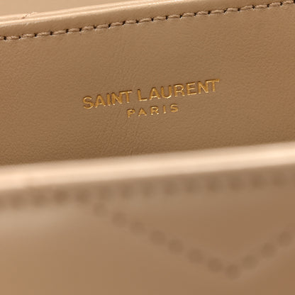 Saint Laurent Calfskin Y Quilted Monogram Small Loulou Chain Satchel Dark Beige 7 of 17