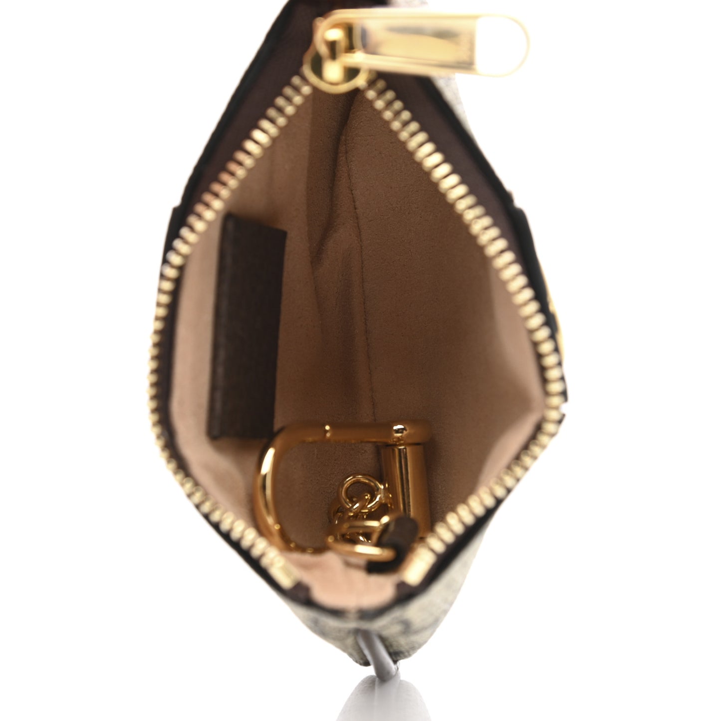 GG Supreme Monogram Web Ophidia Key Case Beige New Acero