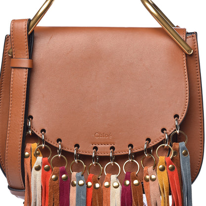Chloe Calfskin Small Hudson Fringe Shoulder Bag Caramel 10 of 11