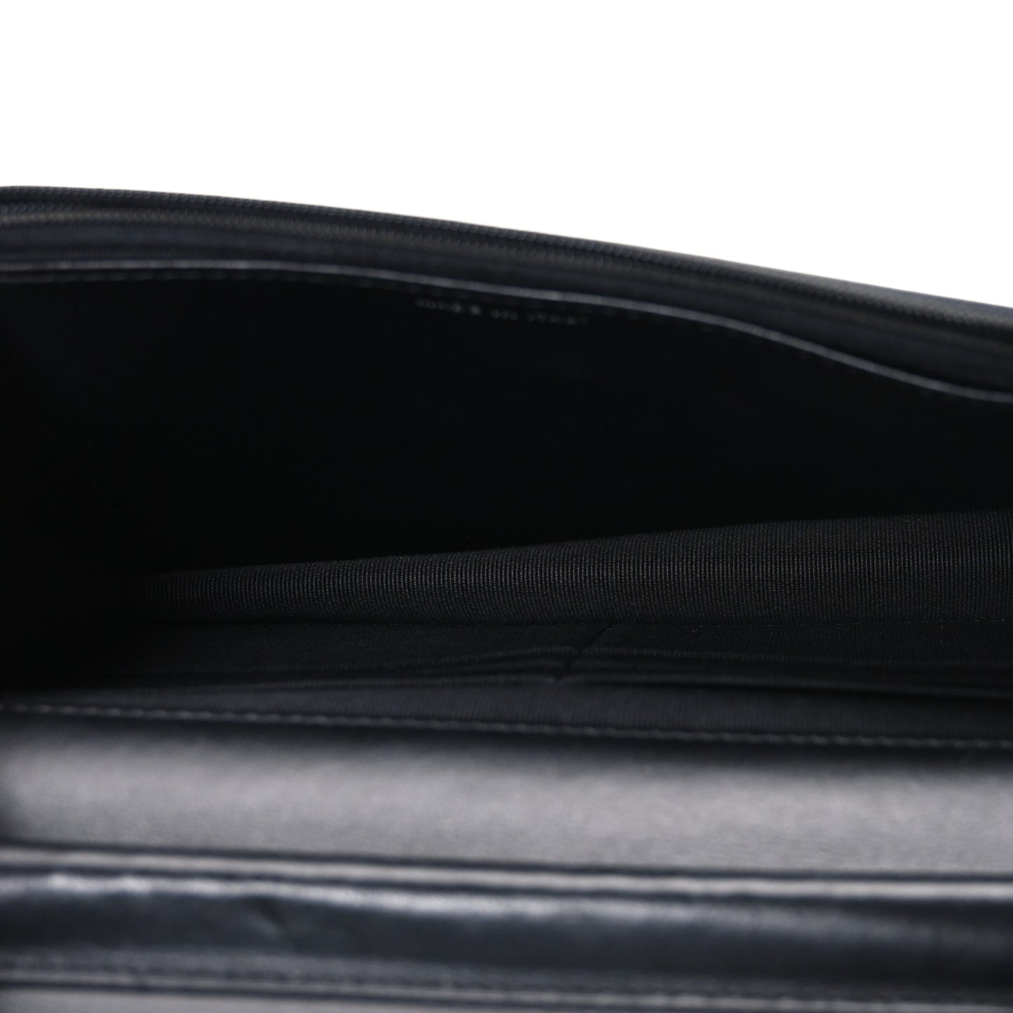 Caviar Quilted Boy Wallet On Chain WOC Black
