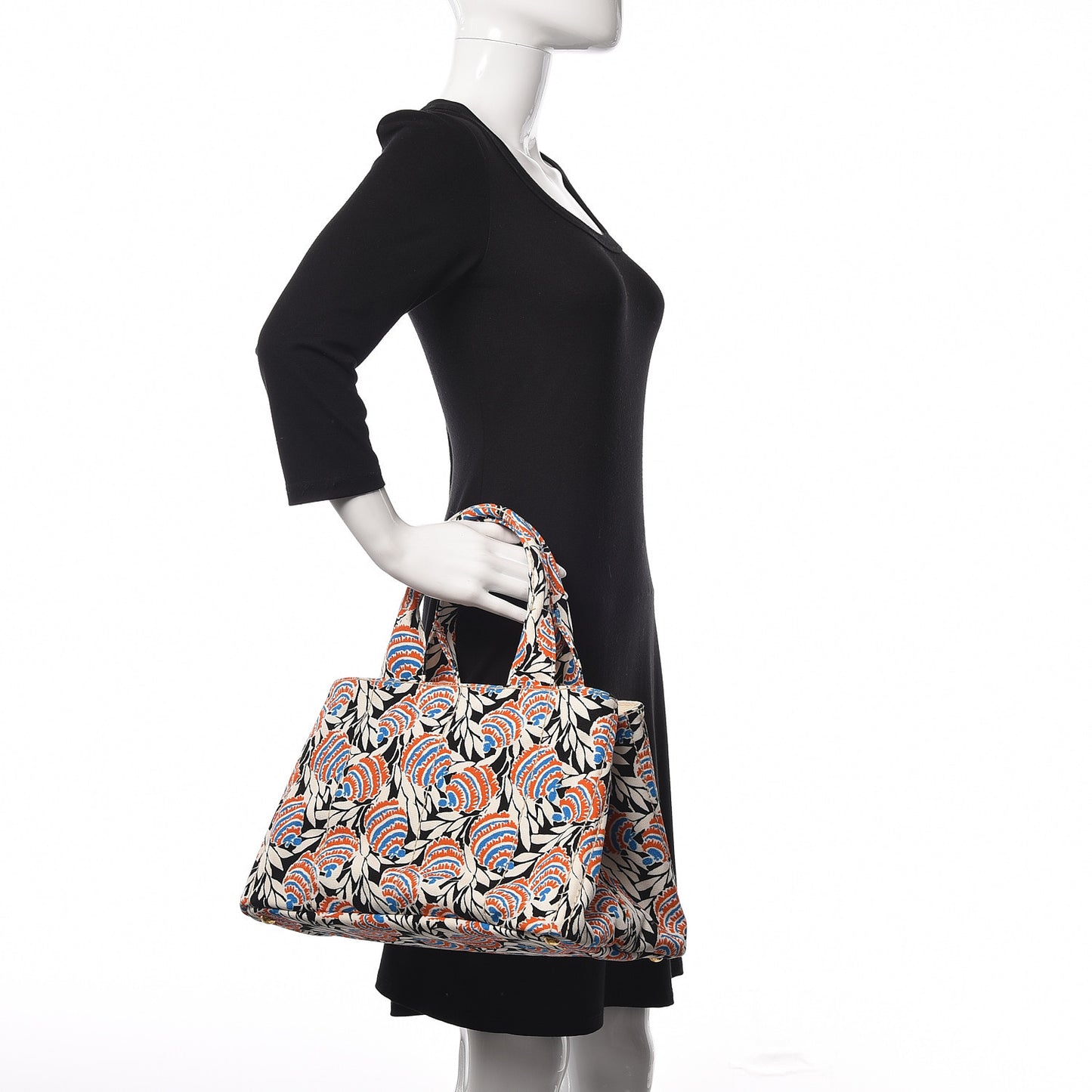 Canapa Stampata Tote Black Mimosa