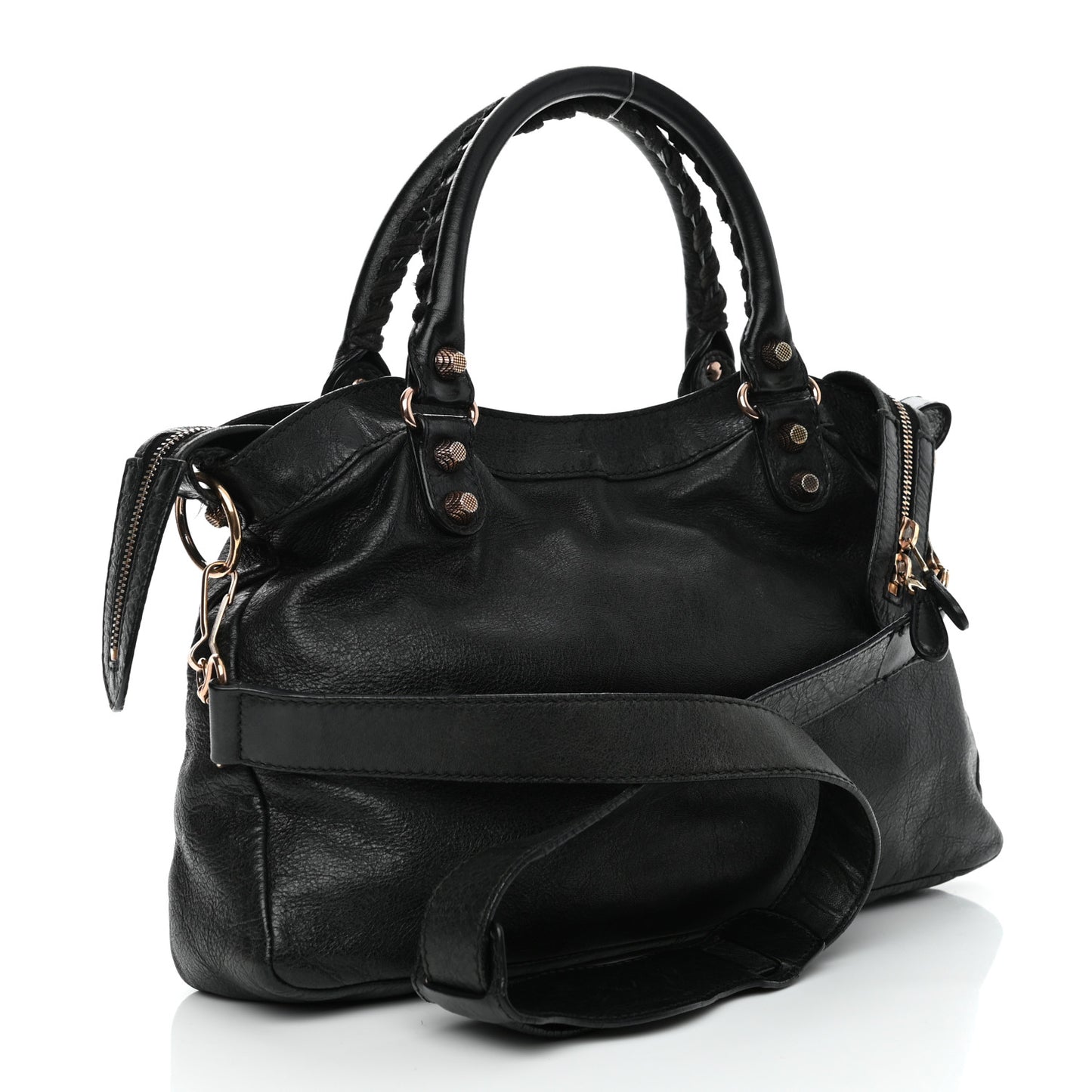 Agneau Giant 12 Rose Gold Hardware Town Black