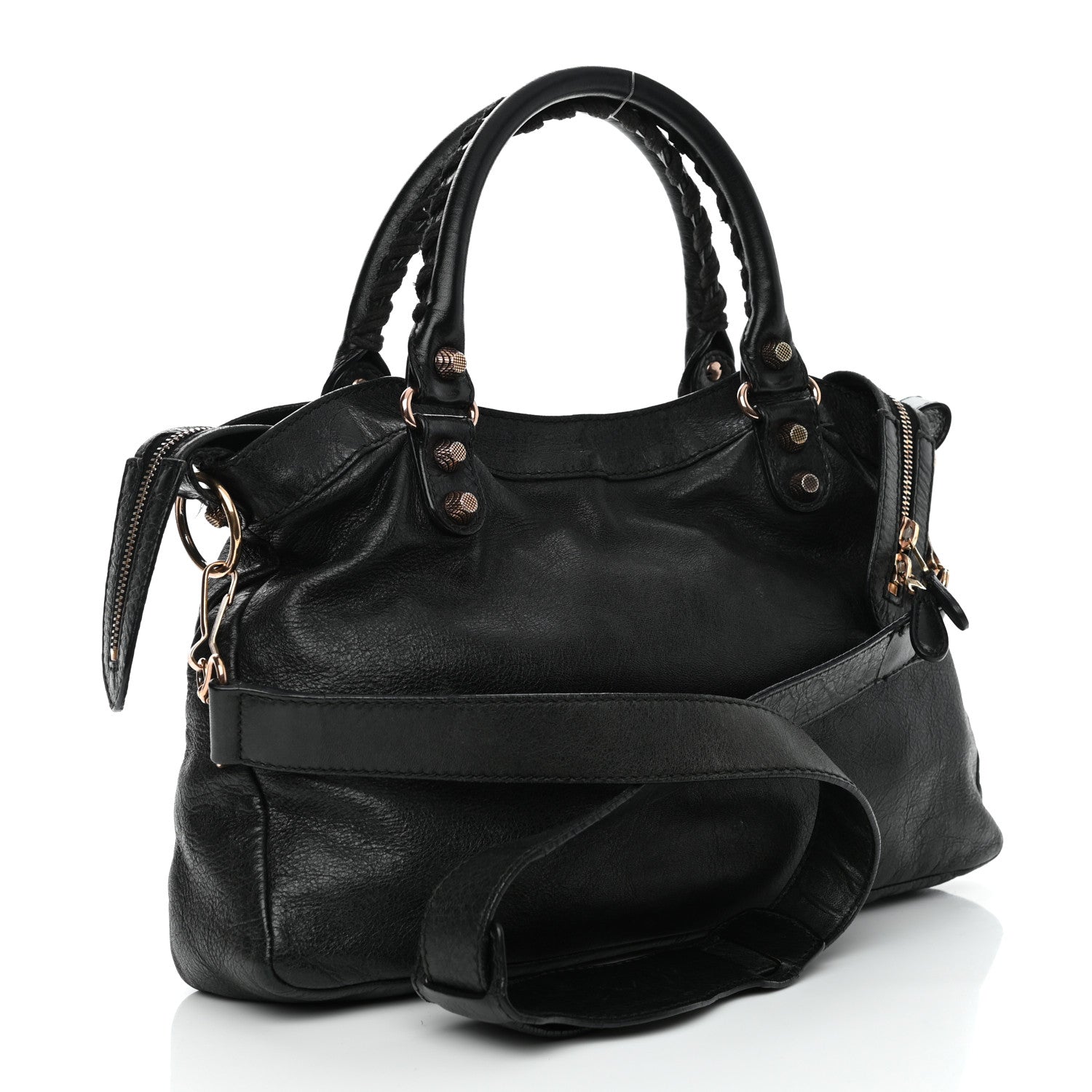 Balenciaga Agneau Giant 12 Rose Gold Hardware Town Black 3 of 15