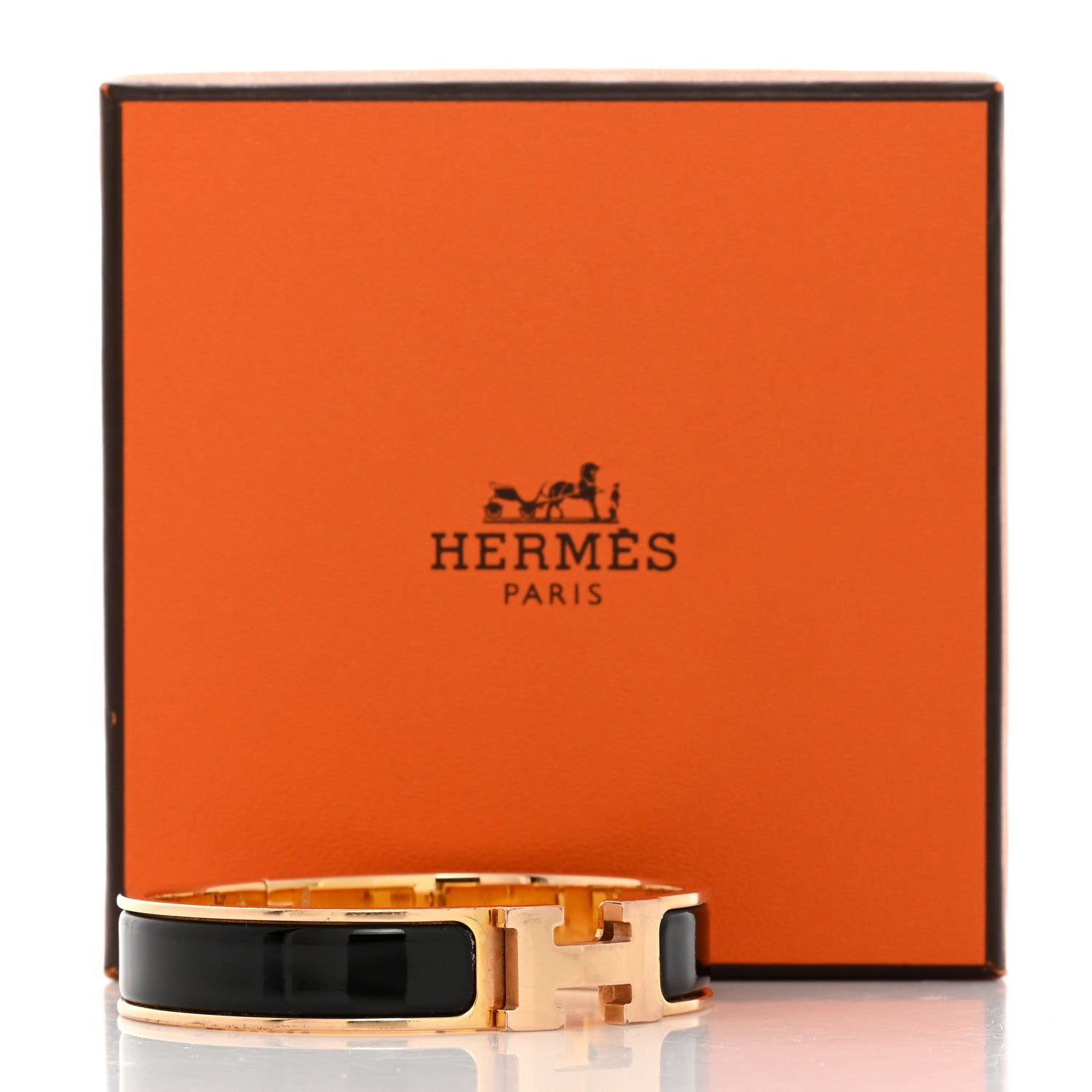 Hermes Enamel Narrow Clic Clac H Bracelet PM Black 5 of 5