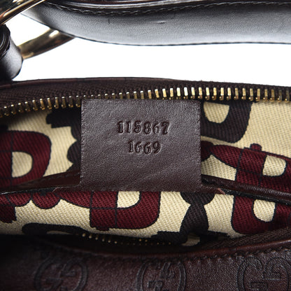 Gucci Guccissima Medium Horsebit Chain Hobo Dark Brown 7 of 11