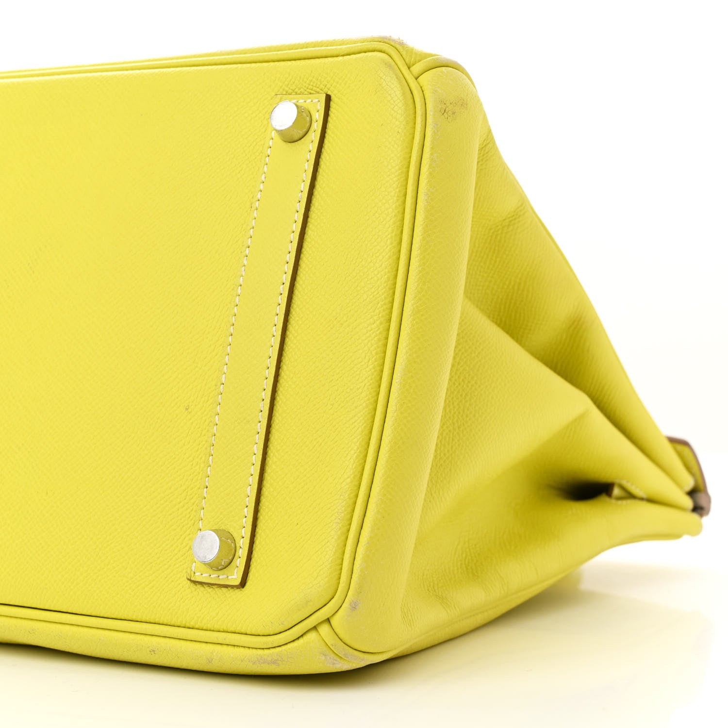 Hermes Epsom Candy Birkin 35 Lime Gris Perle 10 of 18