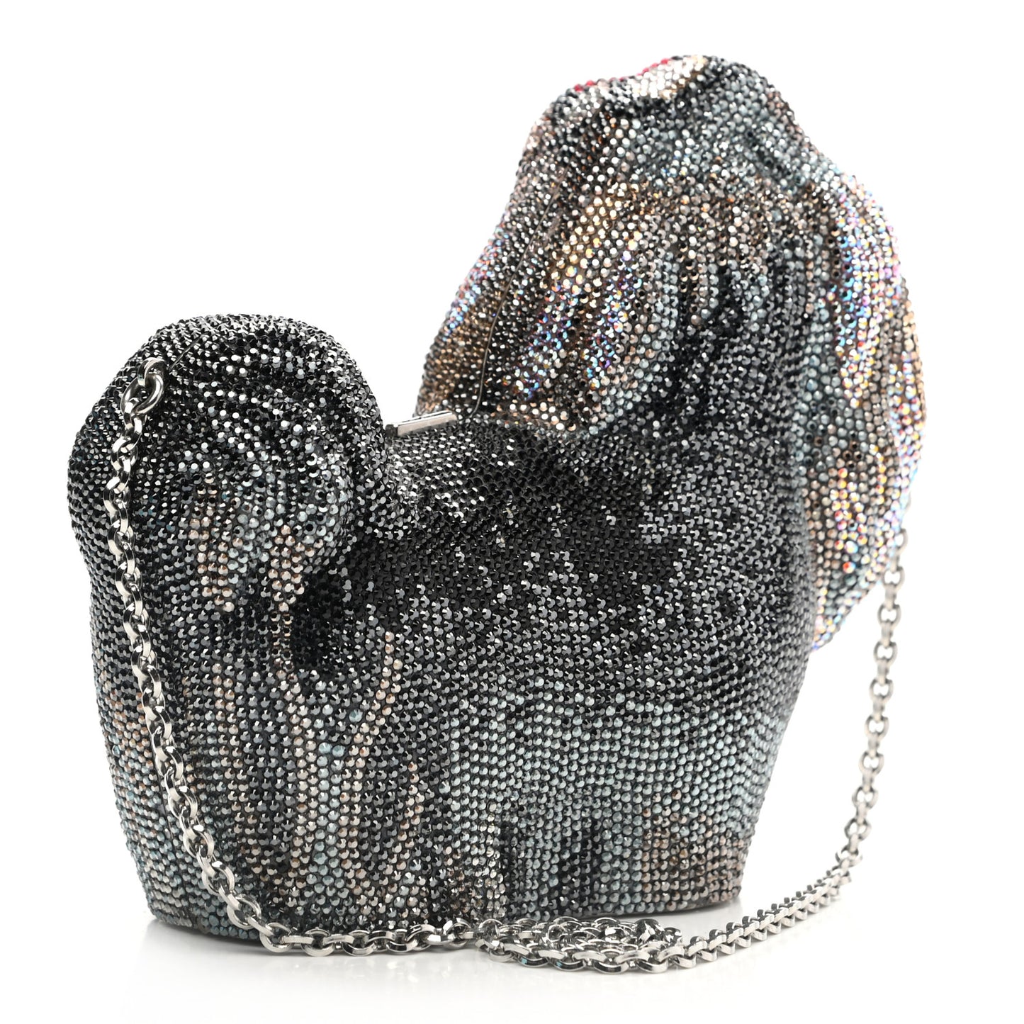 Crystal Yorkie Charlie Perla Minaudiere Clutch