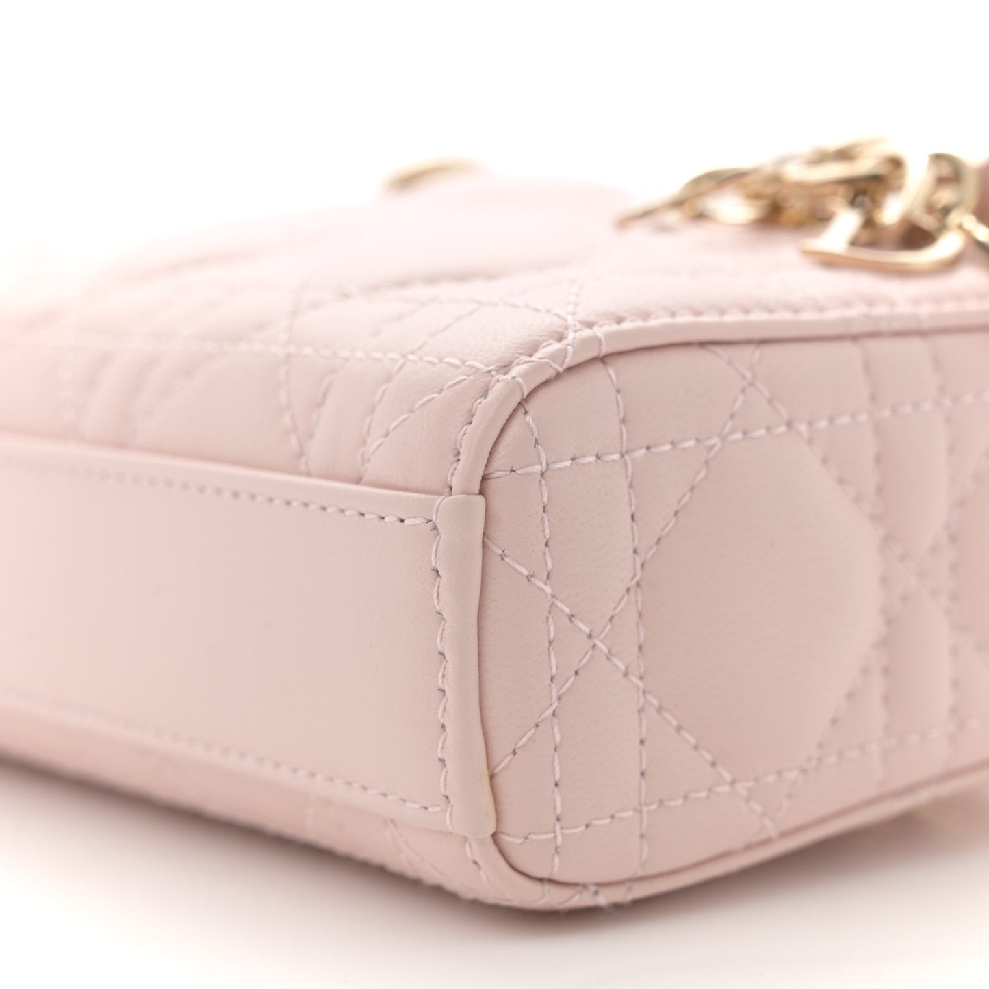 Lambskin Cannage Micro Lady D-Joy Powder Pink
