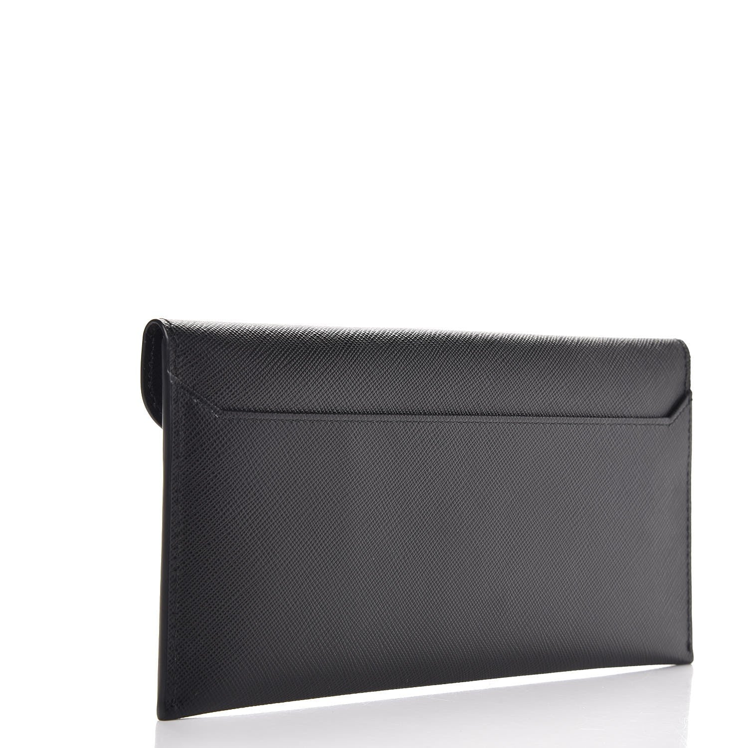 Prada Saffiano Bi-Color Envelope Wallet Black Peonia 3 of 9