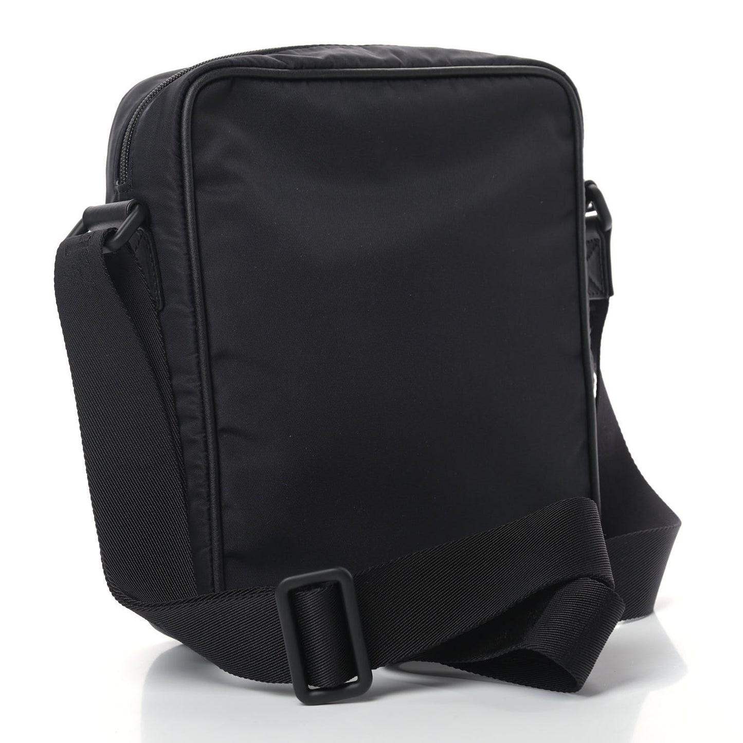 Nylon Painted Logo Messenger Bag Black