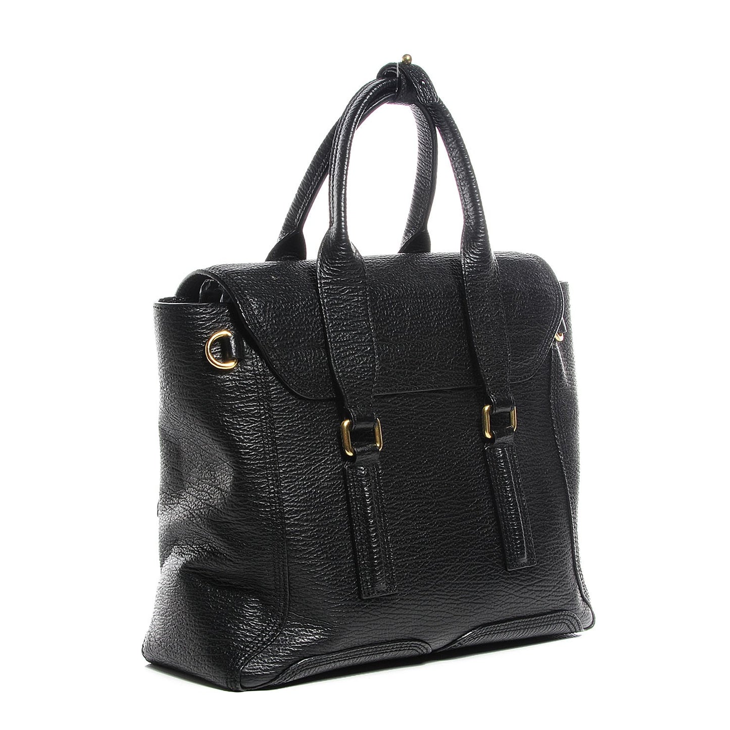 3.1 Textured Calfskin Medium Pashli Satchel Black
