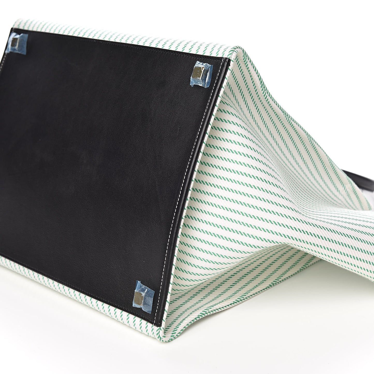 Cotton Canvas Striped Medium Phantom Luggage White Green