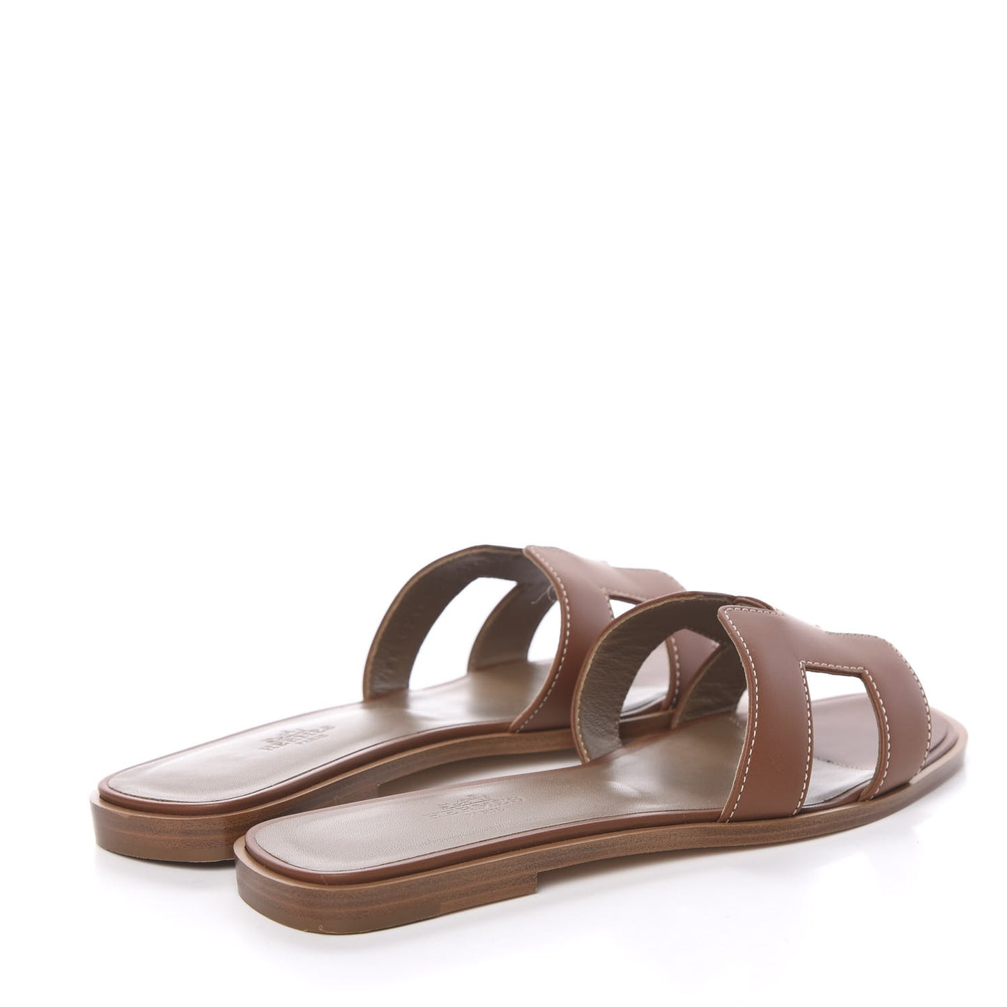 Box Calfskin Oran Sandals 37.5 Gold