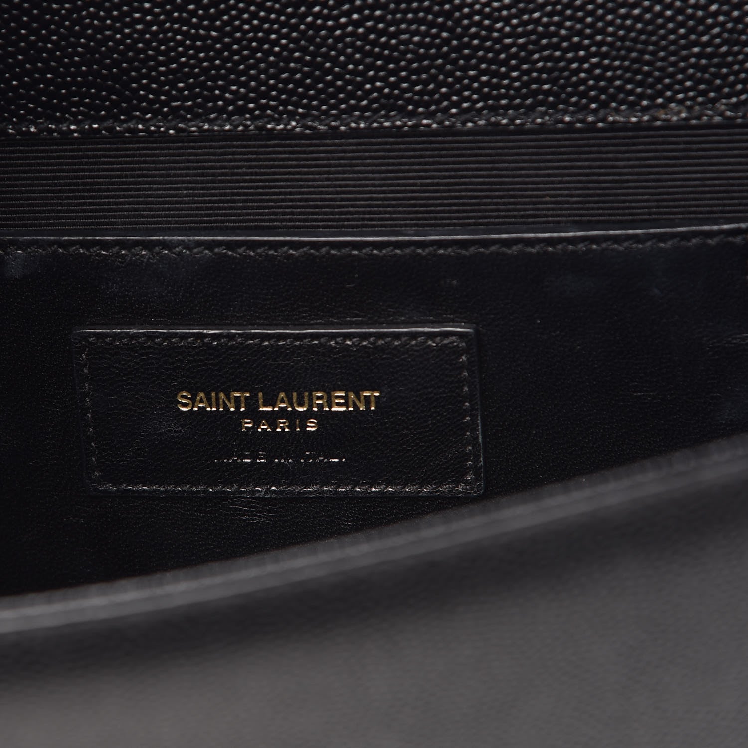 Saint Laurent Grain De Poudre Monogram Cassandre Clutch Black 6 of 13