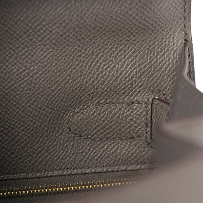 Hermes Epsom Horseshoe Kelly Sellier 32 Etain 23 of 38