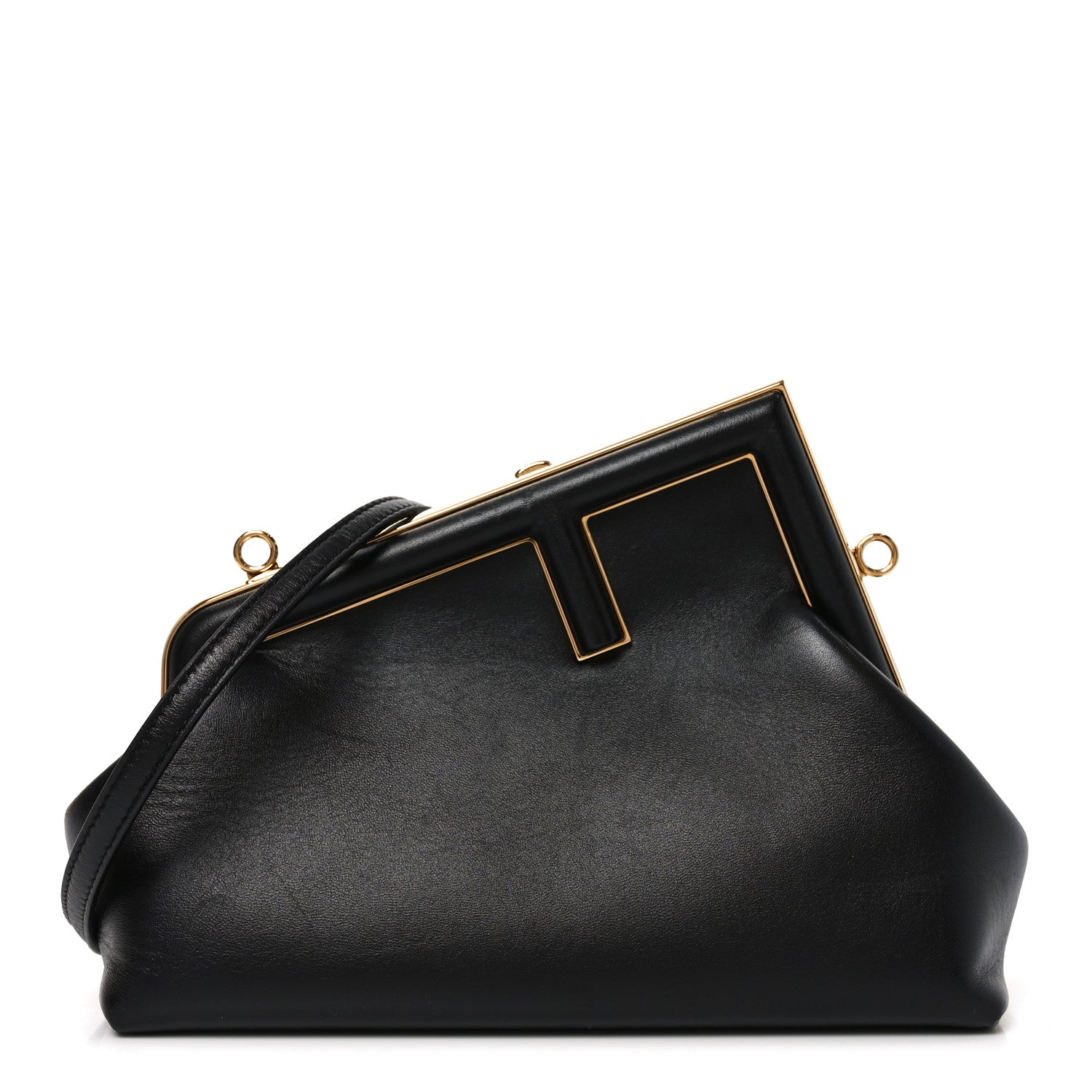 Fendi Shiny Nappa Small Fendi First Black 1 of 10