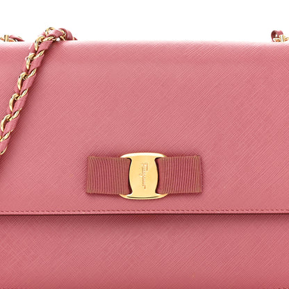 Salvatore Ferragamo Printed Calfskin Ginny Shoulder Bag Griotte 8 of 13