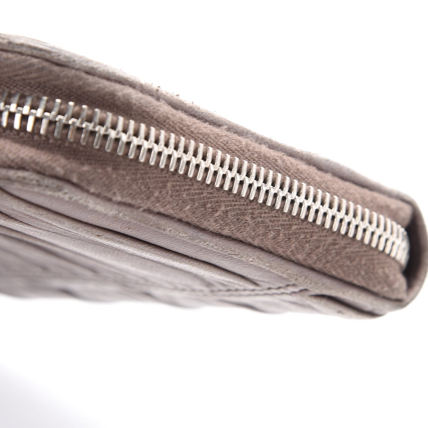 Nappa Gaufre Zip Around Wallet Bambu