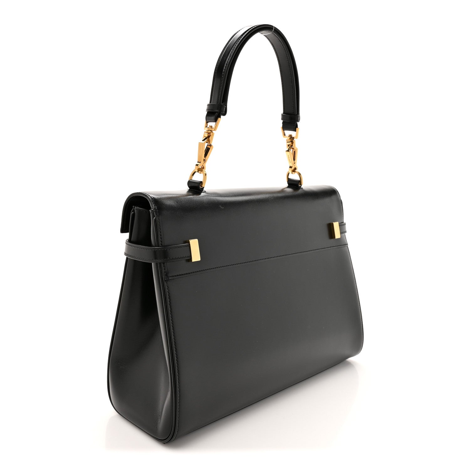 Saint Laurent Smooth Calfskin Manhattan Top Handle Black 3 of 12