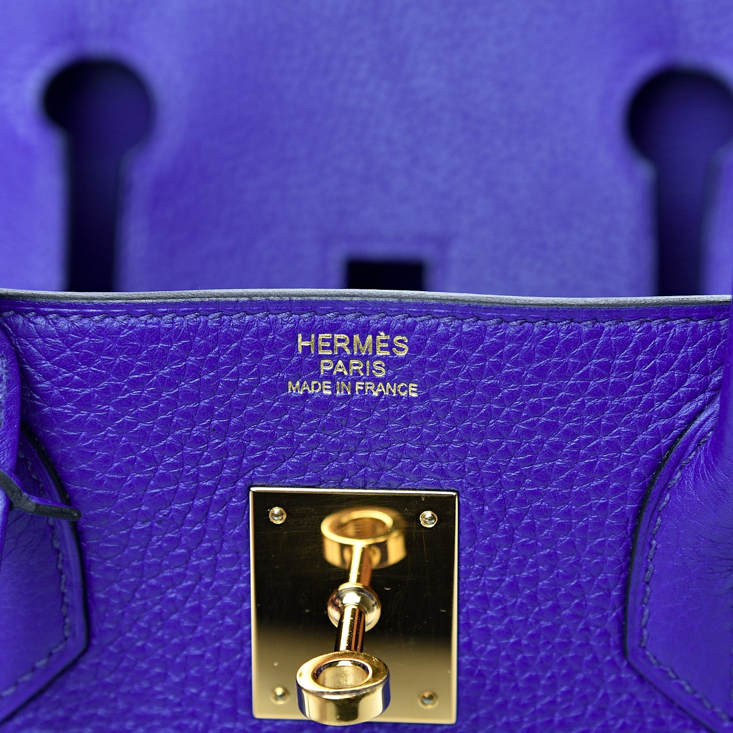 Hermes Taurillon Clemence Birkin 30 Bleu Electrique 5 of 12