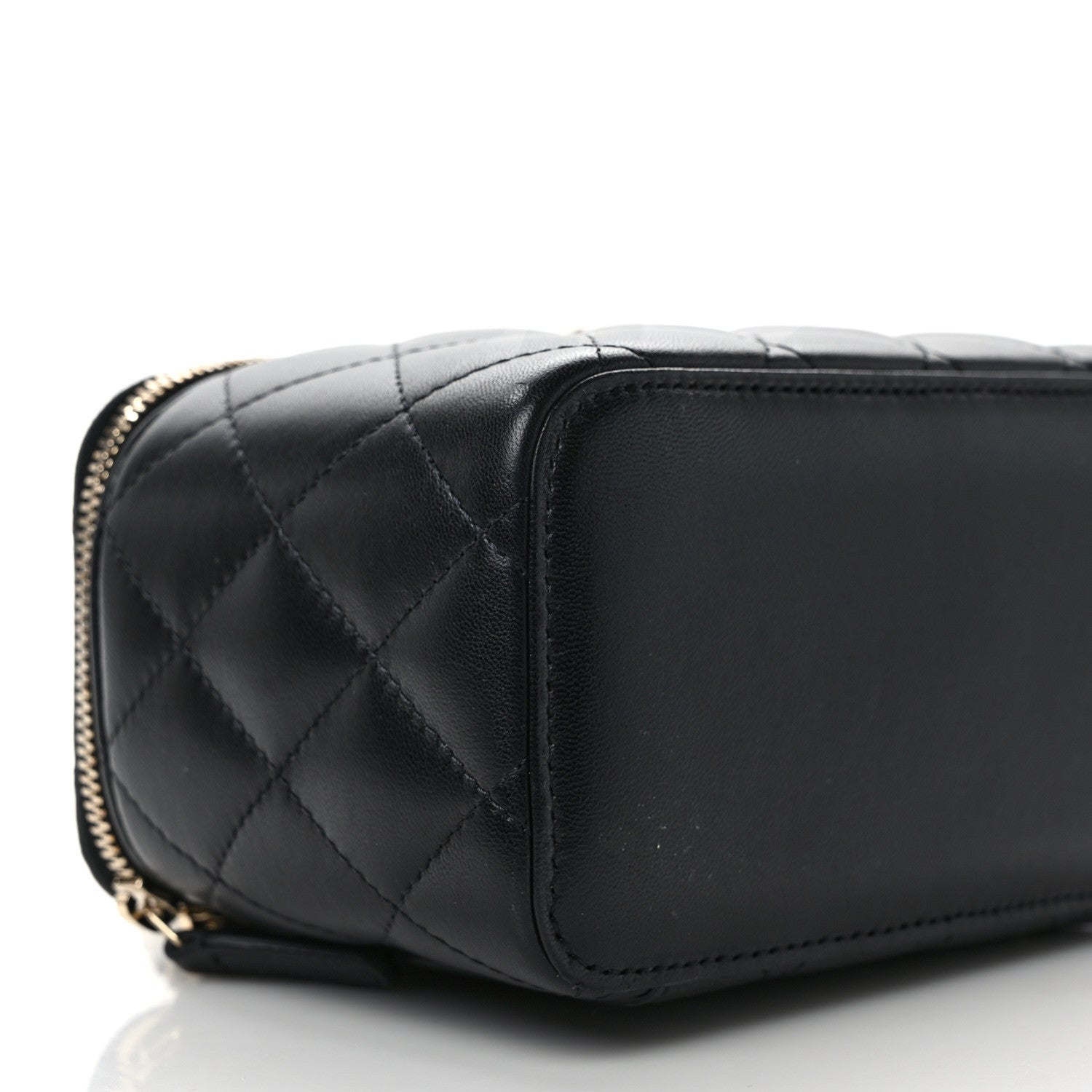 Chanel Lambskin Quilted Small Top Handle Vanity Case With Chain Black 9 of 13