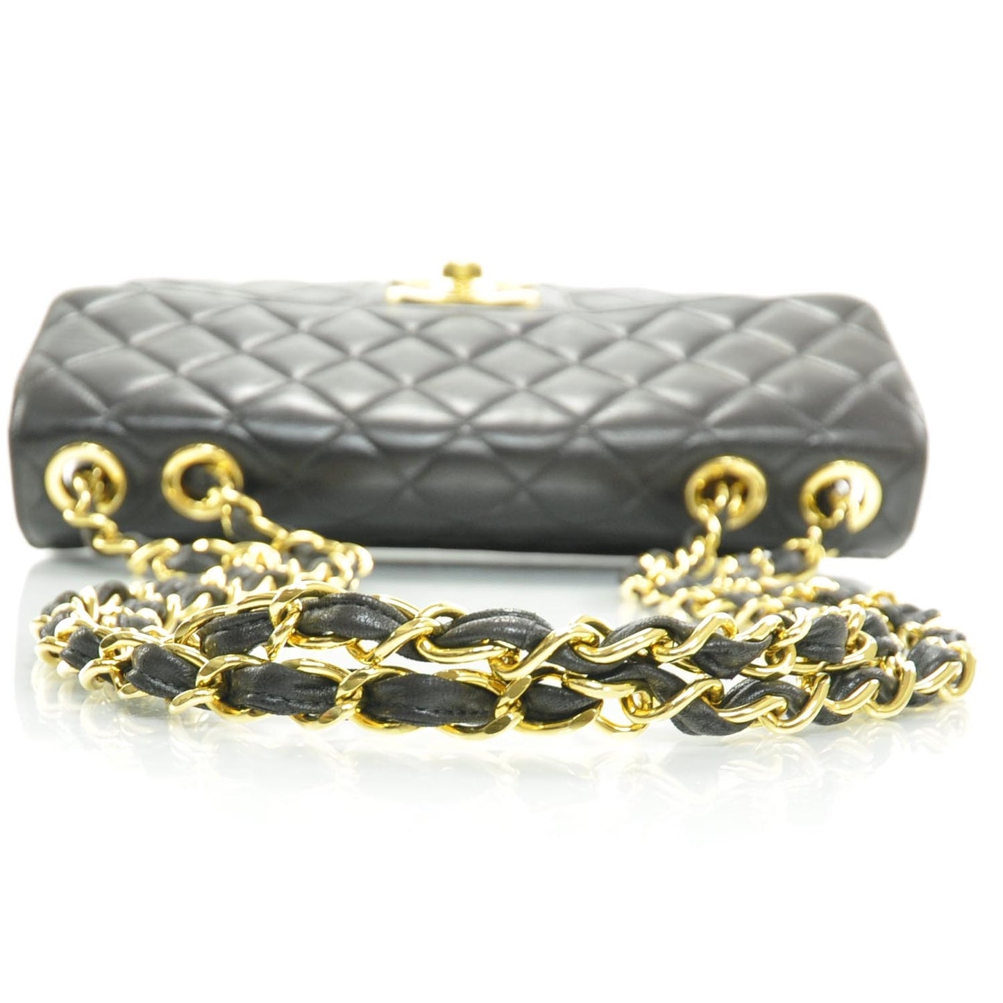Lambskin Jumbo Flap Black GHW