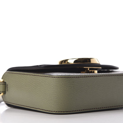 Chloe Goatskin Calfskin Lizard Embossed Mini C Double Carry Antique Green 6 of 9
