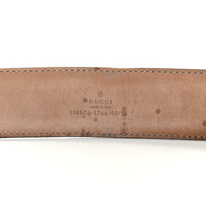 Gucci Metallic Guccissima Interlocking G Belt 90 36 Gold 3 of 8