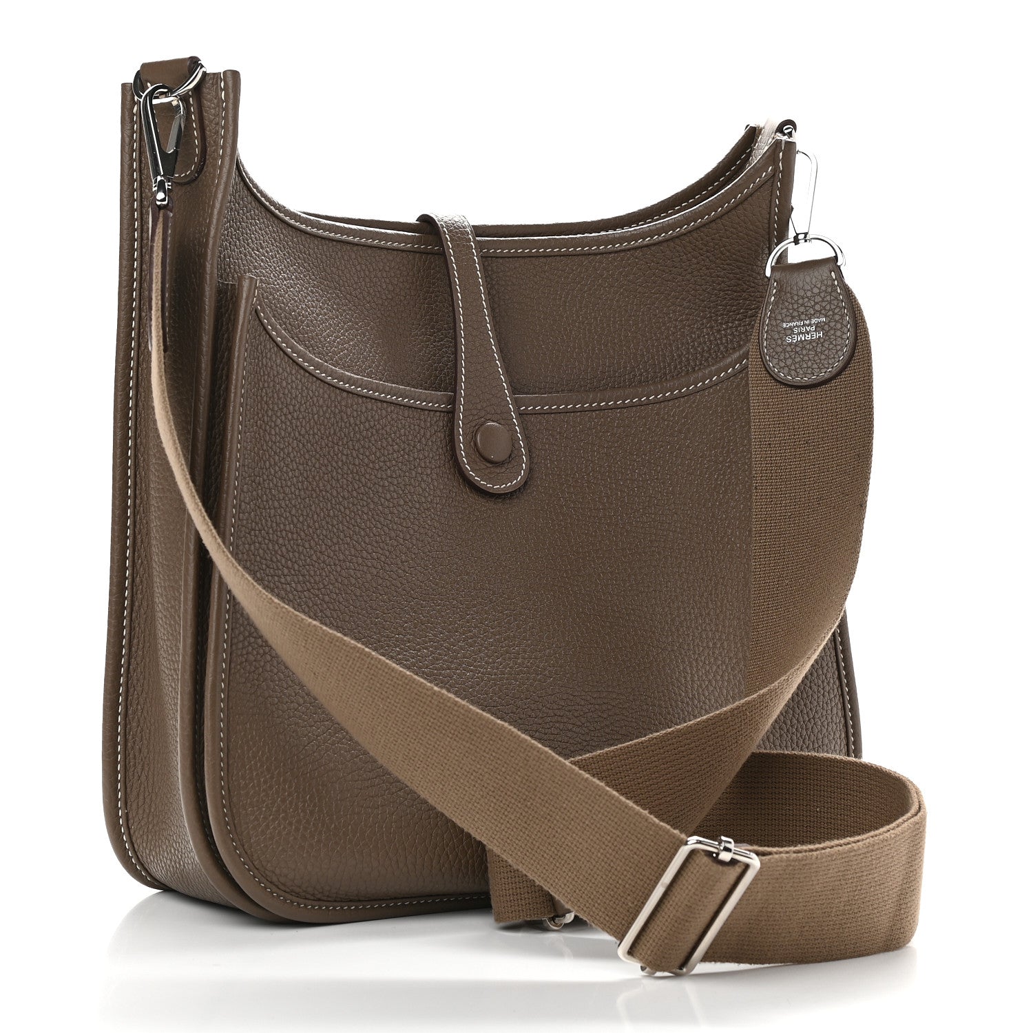 Hermes Taurillon Clemence Evelyne III PM Etoupe 2 of 7