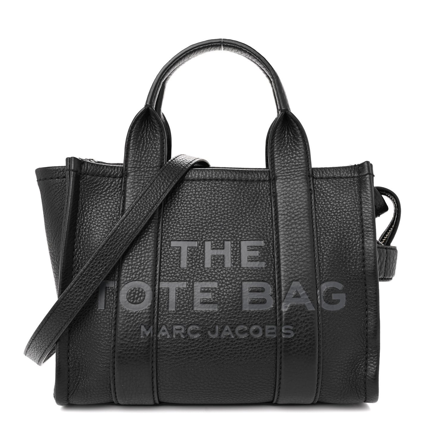 Grained Calfskin Small The Tote Bag Black